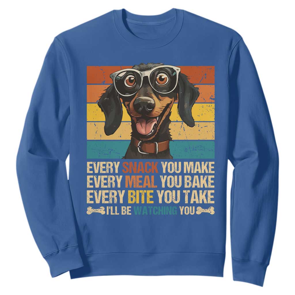 Funny Dog Lover Sweatshirt I'll Be Watching You TS09 Royal Blue Print Your Wear