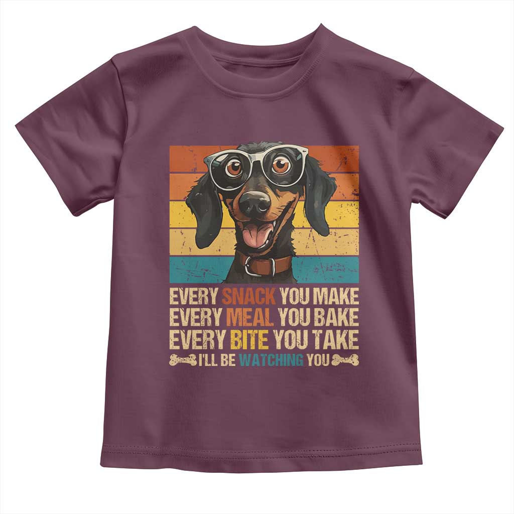Funny Dog Lover Toddler T Shirt I'll Be Watching You TS09 Maroon Print Your Wear