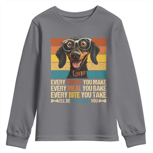 Funny Dog Lover Youth Sweatshirt I'll Be Watching You TS09 Charcoal Print Your Wear