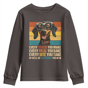 Funny Dog Lover Youth Sweatshirt I'll Be Watching You TS09 Dark Chocolate Print Your Wear