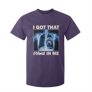 Funny I Got That Dawg In Me Xray Pitbull Meme T Shirt For Kid TS09 Purple Print Your Wear