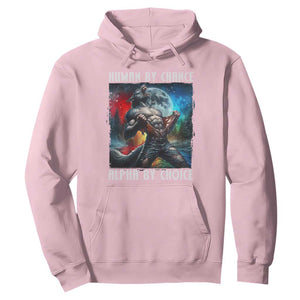 Alpha Wolf Hoodie Human By Chance Alpha By Choice TS09 Light Pink Print Your Wear