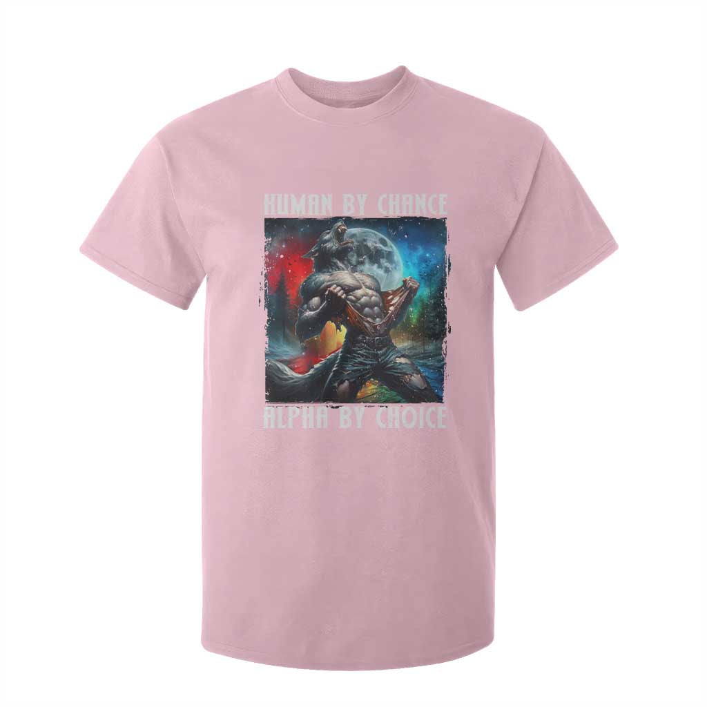 Alpha Wolf T Shirt For Kid Human By Chance Alpha By Choice TS09 Light Pink Print Your Wear
