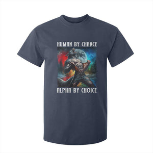 Alpha Wolf T Shirt For Kid Human By Chance Alpha By Choice TS09 Navy Print Your Wear