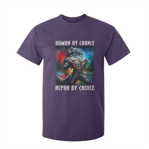 Alpha Wolf T Shirt For Kid Human By Chance Alpha By Choice TS09 Purple Print Your Wear
