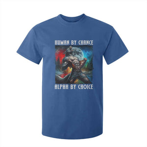 Alpha Wolf T Shirt For Kid Human By Chance Alpha By Choice TS09 Royal Blue Print Your Wear