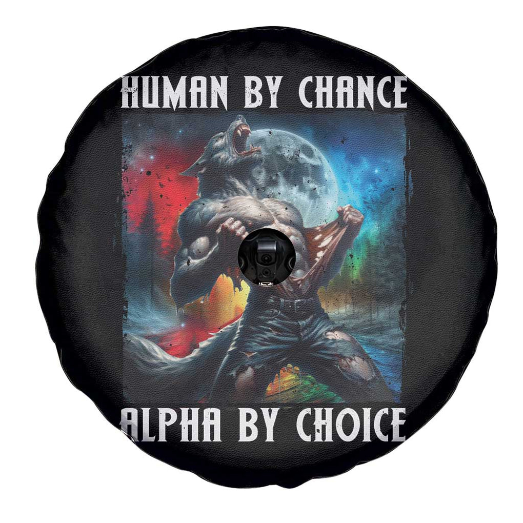 Alpha Wolf Spare Tire Cover Human By Chance Alpha By Choice TS09 Print Your Wear