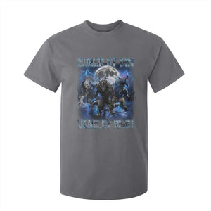 Alpha Wolf T Shirt For Kid Human By Day Sigma By Night TS09 Charcoal Print Your Wear