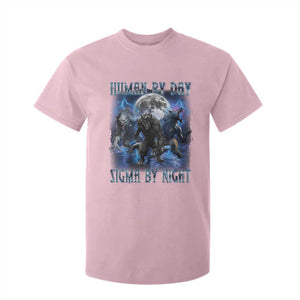 Alpha Wolf T Shirt For Kid Human By Day Sigma By Night TS09 Light Pink Print Your Wear