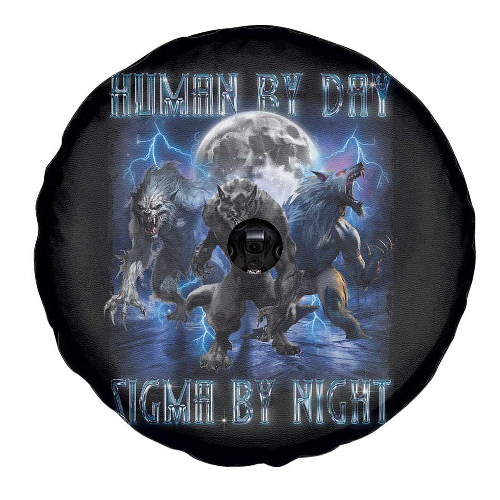 Alpha Wolf Spare Tire Cover Human By Day Sigma By Night TS09 Print Your Wear