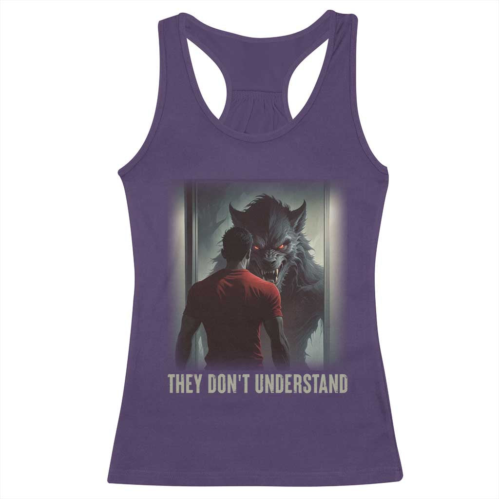 Alpha Wolf They Don't Understand Racerback Tank Top TS09 Purple Print Your Wear