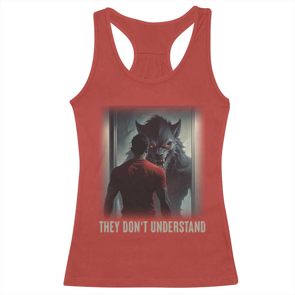 Alpha Wolf They Don't Understand Racerback Tank Top TS09 Red Print Your Wear
