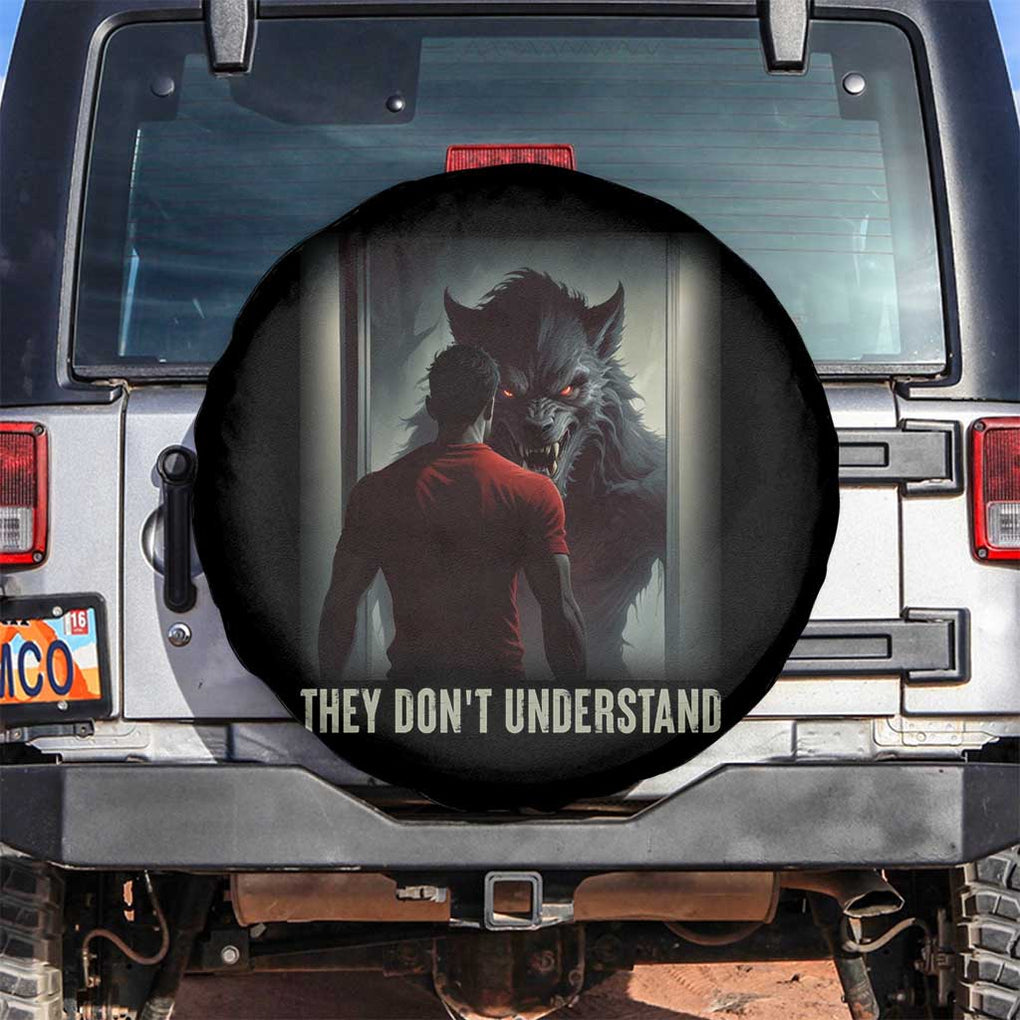 Alpha Wolf They Don't Understand Spare Tire Cover TS09 No hole Black Print Your Wear