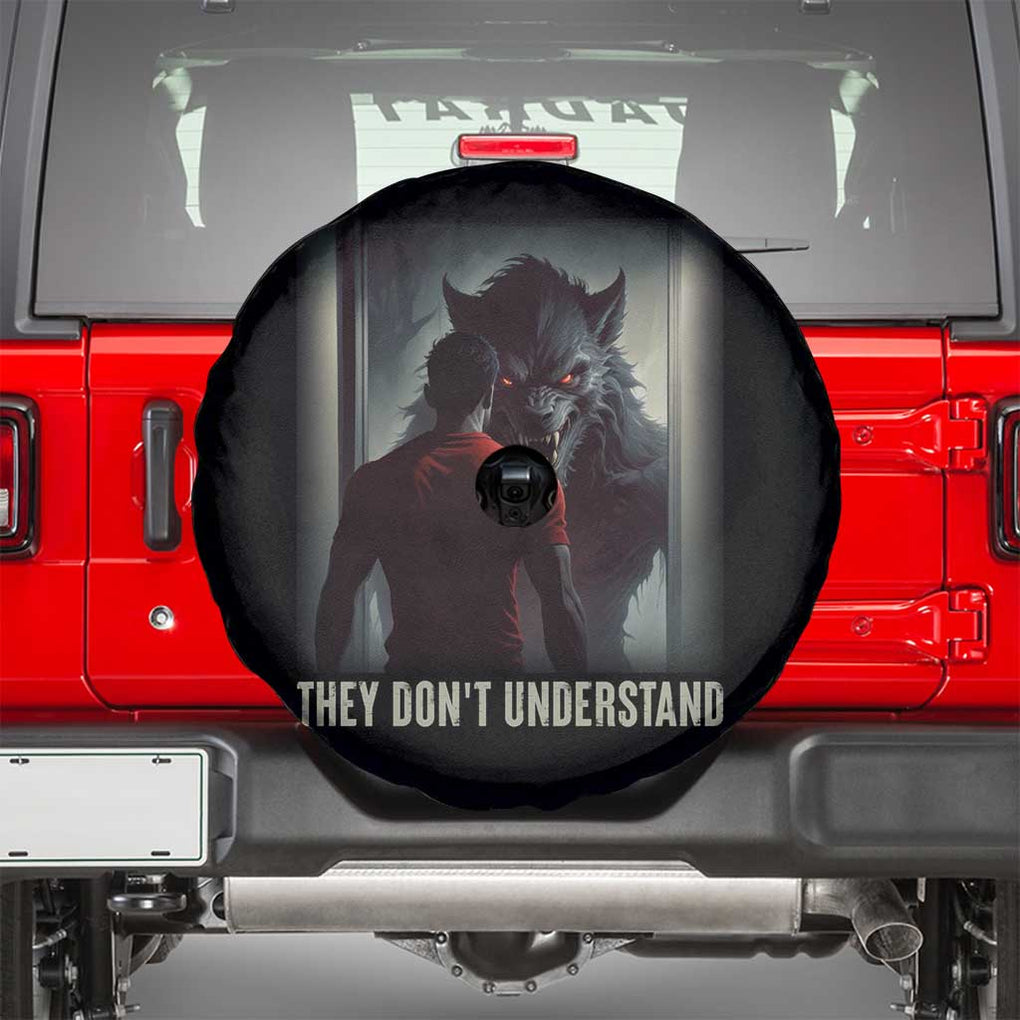 Alpha Wolf They Don't Understand Spare Tire Cover TS09 Black Print Your Wear