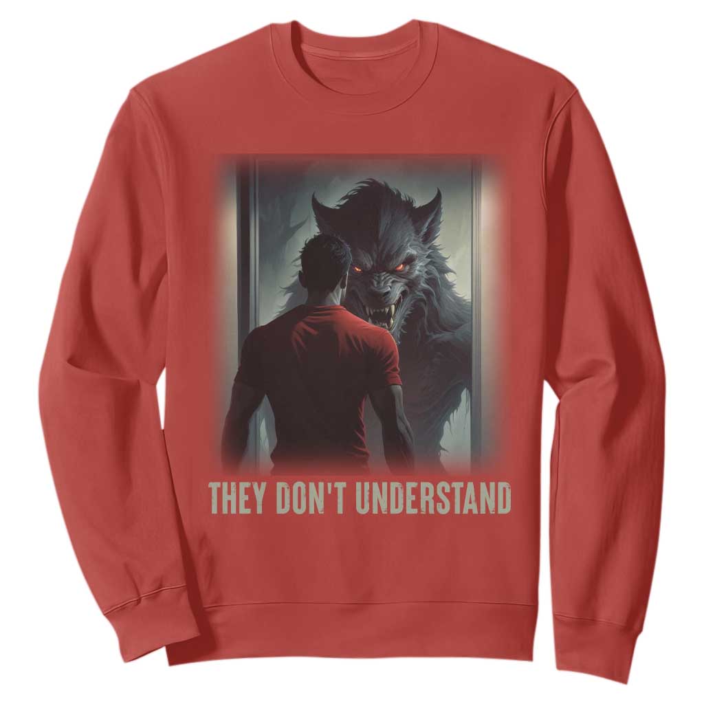 Alpha Wolf They Don't Understand Sweatshirt TS09 Red Print Your Wear
