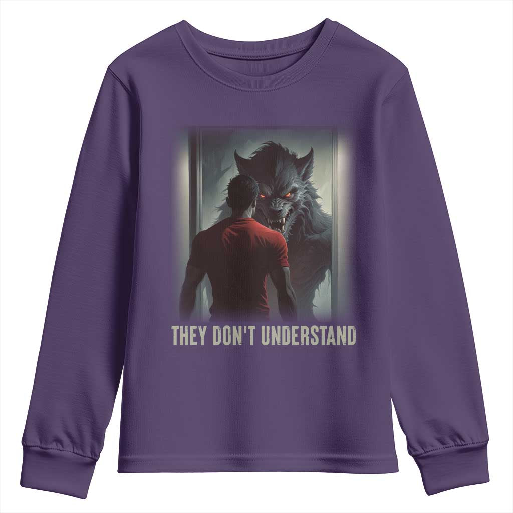 Alpha Wolf They Don't Understand Youth Sweatshirt TS09 Purple Print Your Wear