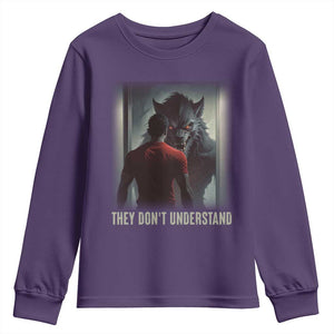 Alpha Wolf They Don't Understand Youth Sweatshirt TS09 Purple Print Your Wear
