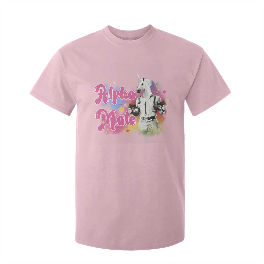 Funny Alpha Male Unicorn T Shirt For Kid TS09 Light Pink Print Your Wear
