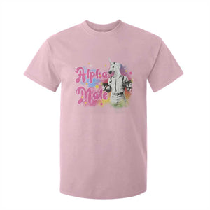 Funny Alpha Male Unicorn T Shirt For Kid TS09 Light Pink Print Your Wear