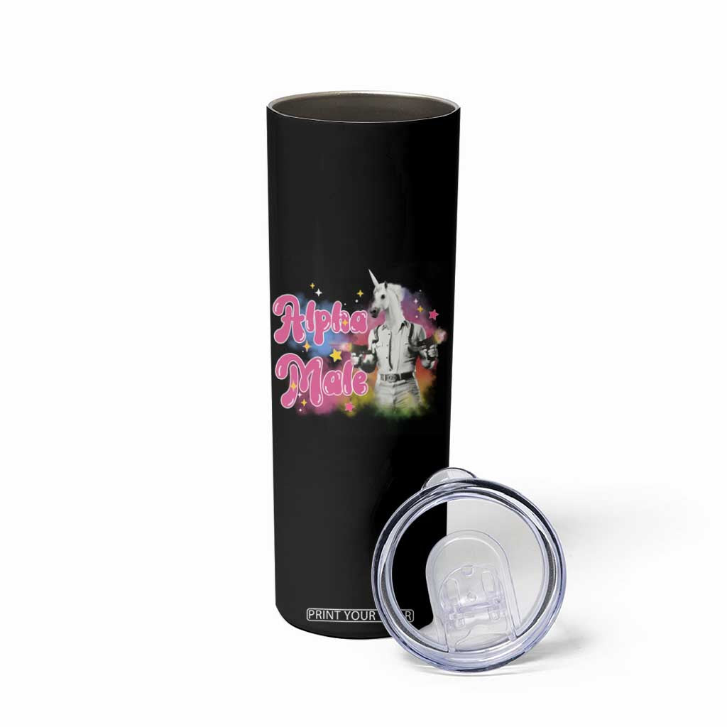 Funny Alpha Male Unicorn Skinny Tumbler TS09 Print Your Wear