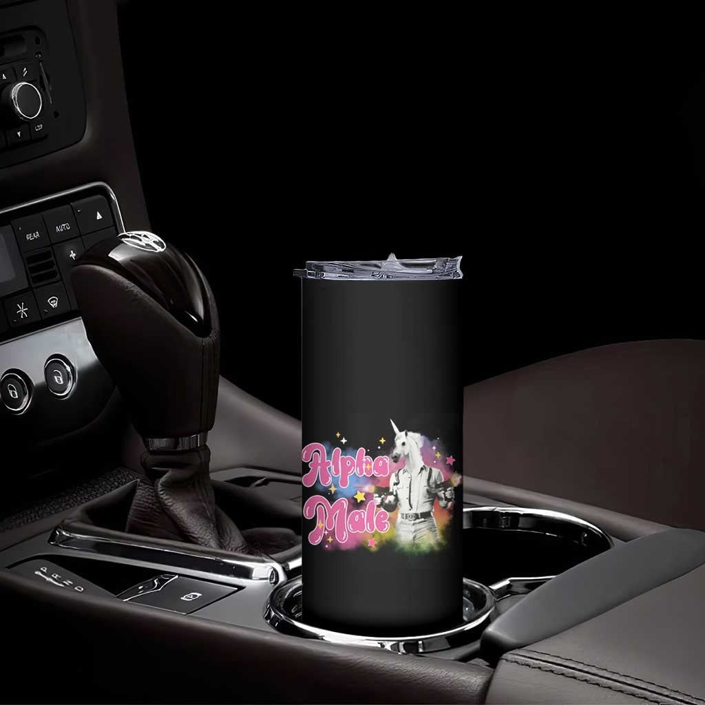 Funny Alpha Male Unicorn Skinny Tumbler TS09 Print Your Wear