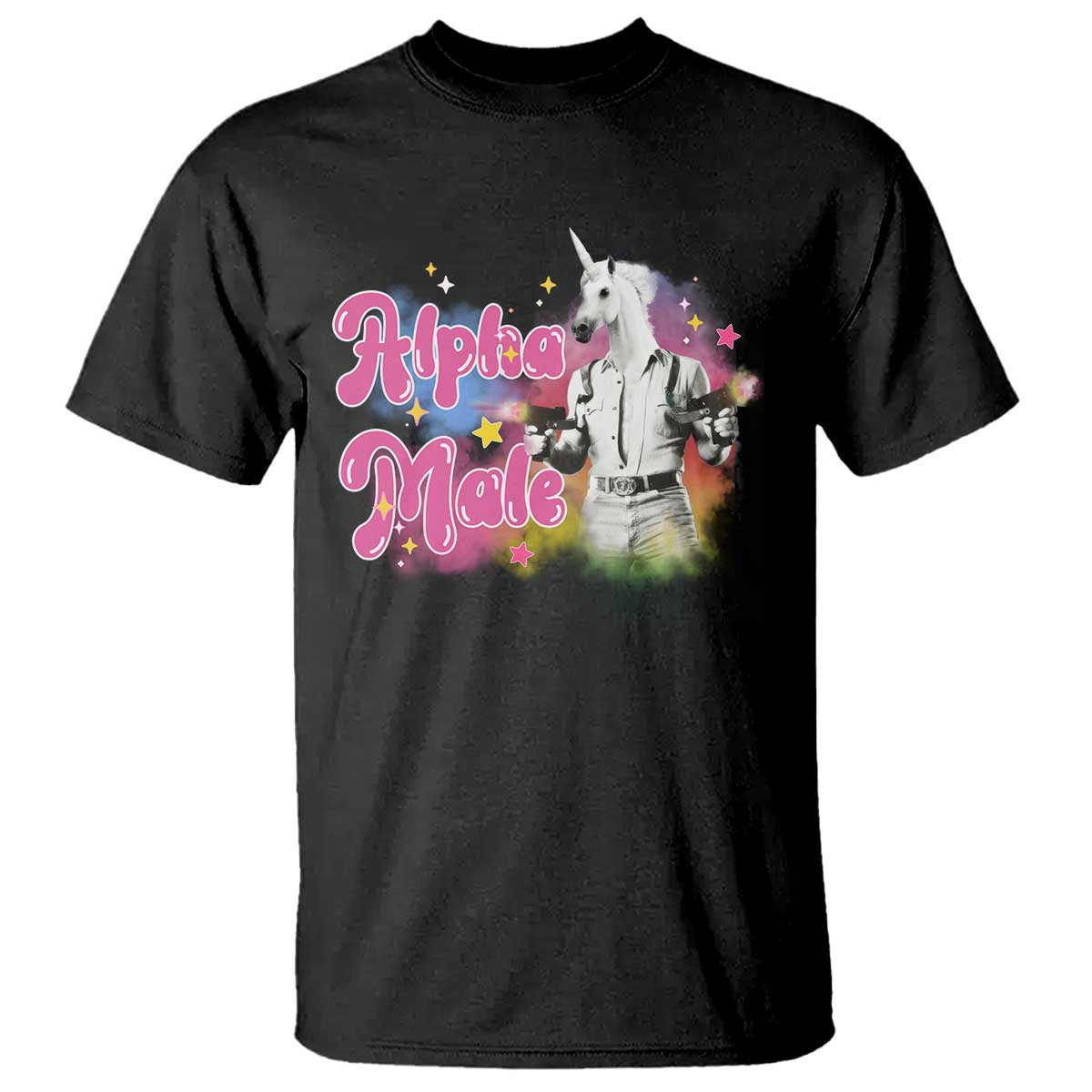 Funny Alpha Male Unicorn T Shirt TS09 Black Print Your Wear