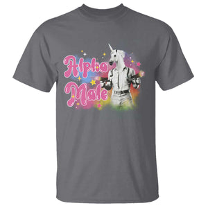 Funny Alpha Male Unicorn T Shirt TS09 Charcoal Print Your Wear