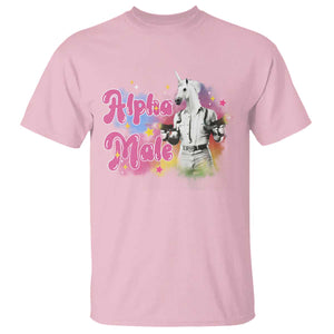 Funny Alpha Male Unicorn T Shirt TS09 Light Pink Print Your Wear