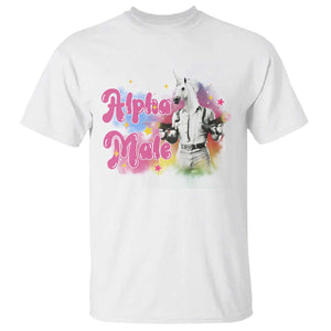 Funny Alpha Male Unicorn T Shirt TS09 White Print Your Wear