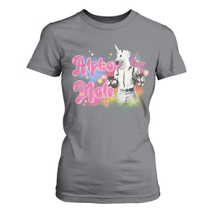 Funny Alpha Male Unicorn T Shirt For Women TS09 Charcoal Print Your Wear