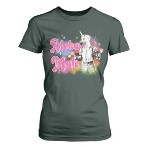 Funny Alpha Male Unicorn T Shirt For Women TS09 Dark Forest Green Print Your Wear