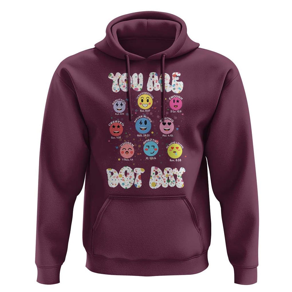 Christian Hippie Face You Are Dot Day Hoodie TS09 Maroon Print Your Wear