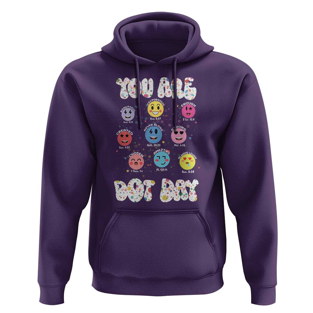 Christian Hippie Face You Are Dot Day Hoodie TS09 Purple Print Your Wear