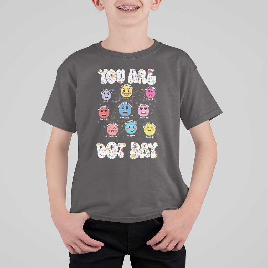 Christian Hippie Face You Are Dot Day T Shirt For Kid TS09 Dark Chocolate Print Your Wear