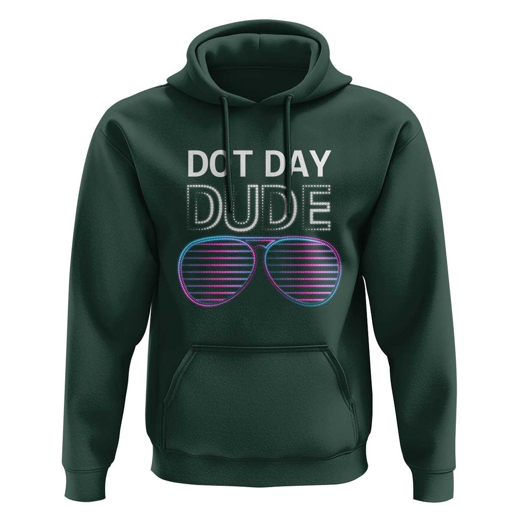 Dot Day Dude Hoodie Cool Dot Sunglass TS09 Dark Forest Green Print Your Wear