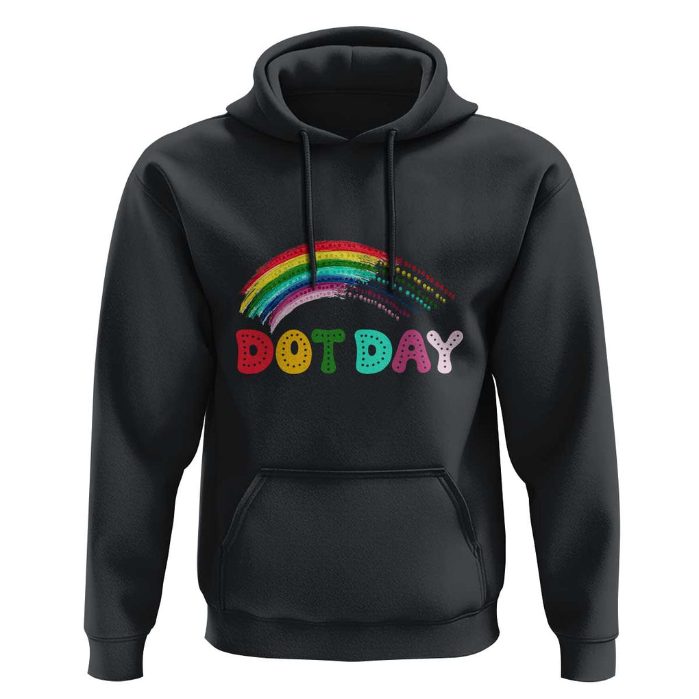 Rainbow Happy Dot Day Hoodie TS09 Black Print Your Wear