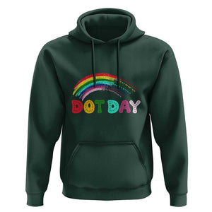 Rainbow Happy Dot Day Hoodie TS09 Dark Forest Green Print Your Wear