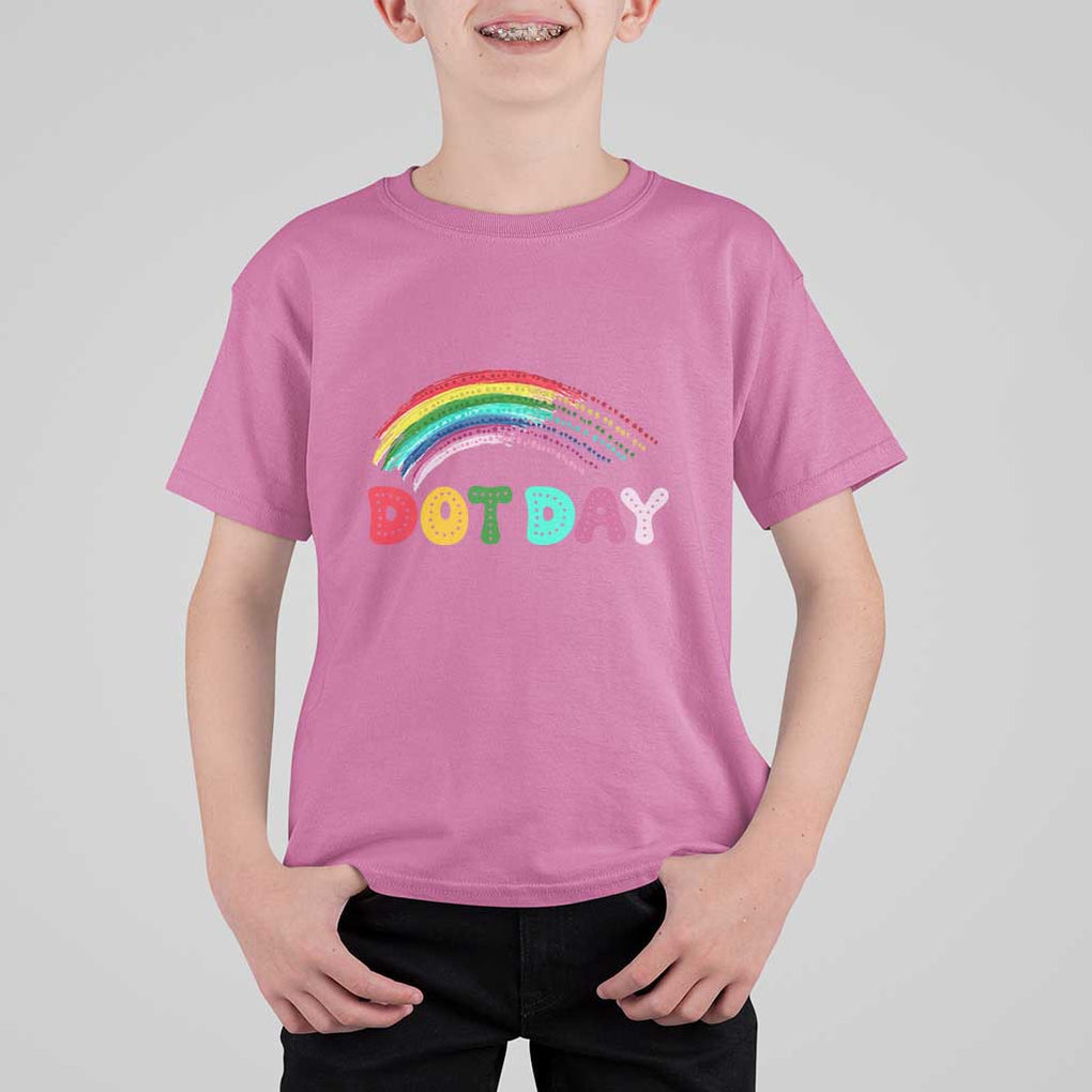 Rainbow Happy Dot Day T Shirt For Kid TS09 Azalea Print Your Wear