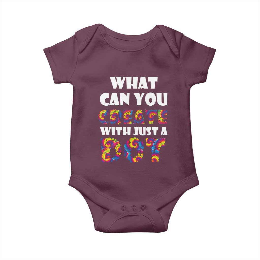 Happy Dot Day Baby Onesie What Can You Create With Just A Dot TS09 Maroon Print Your Wear