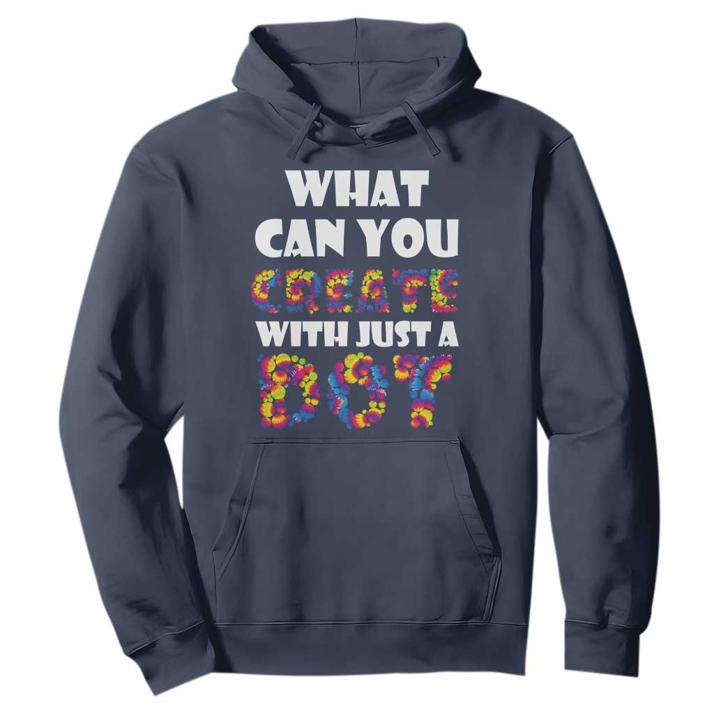 Happy Dot Day Hoodie What Can You Create With Just A Dot TS09 Navy Print Your Wear