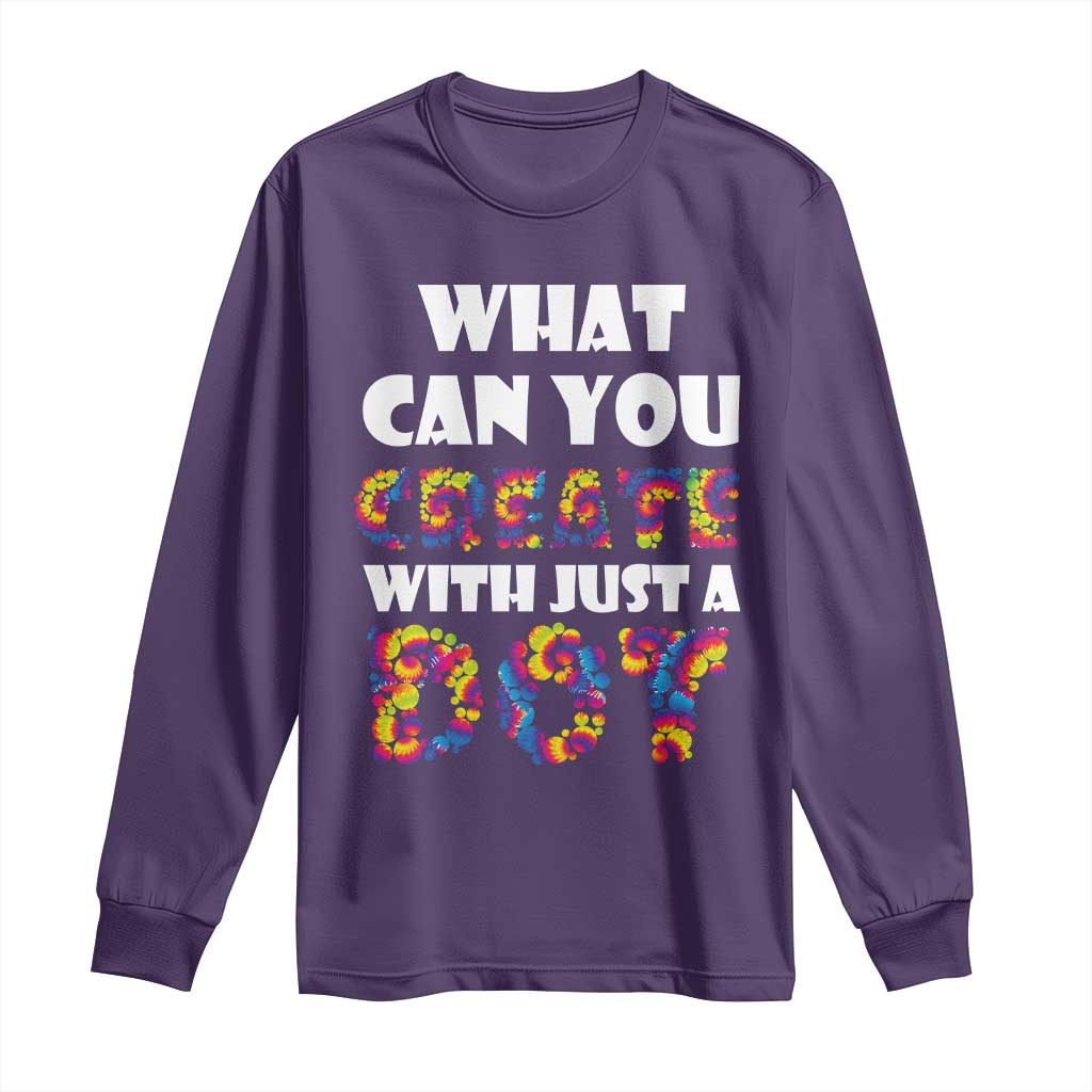 Happy Dot Day Long Sleeve Shirt What Can You Create With Just A Dot TS09 Purple Print Your Wear