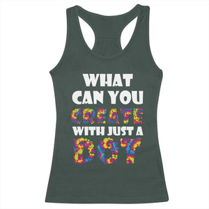 Happy Dot Day Racerback Tank Top What Can You Create With Just A Dot TS09 Dark Forest Green Print Your Wear