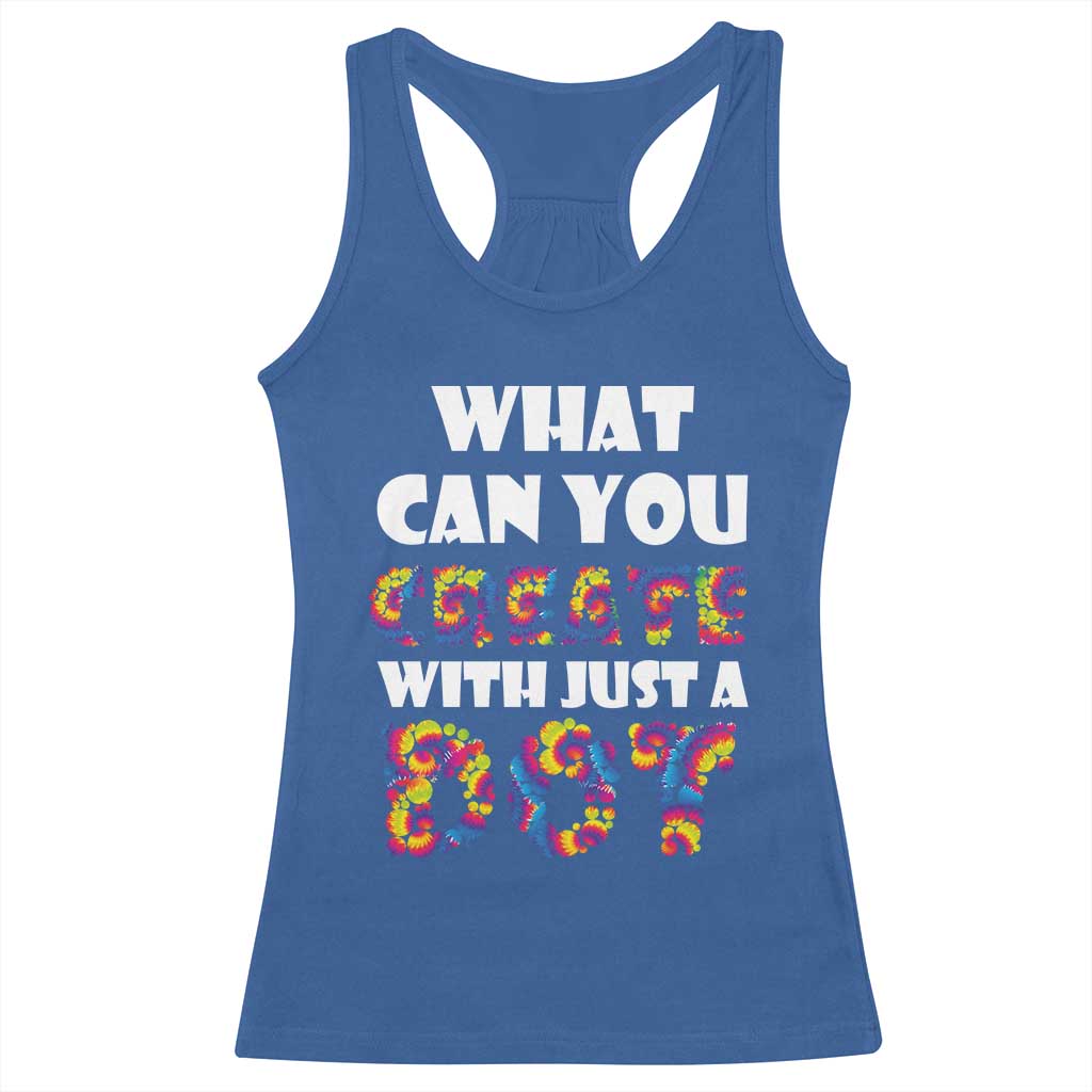 Happy Dot Day Racerback Tank Top What Can You Create With Just A Dot TS09 Royal Blue Print Your Wear