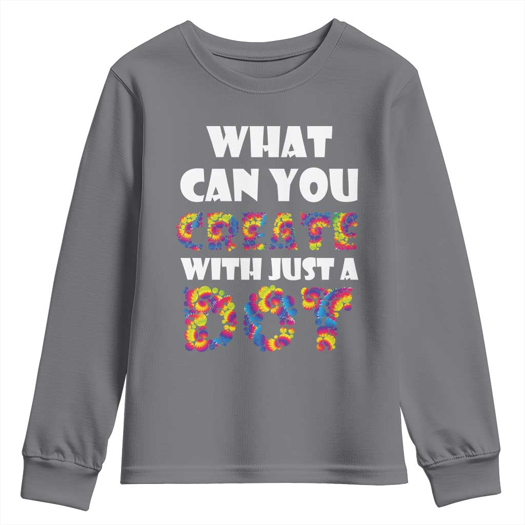 Happy Dot Day Youth Sweatshirt What Can You Create With Just A Dot TS09 Charcoal Print Your Wear