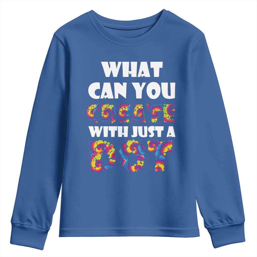 Happy Dot Day Youth Sweatshirt What Can You Create With Just A Dot TS09 Royal Blue Print Your Wear
