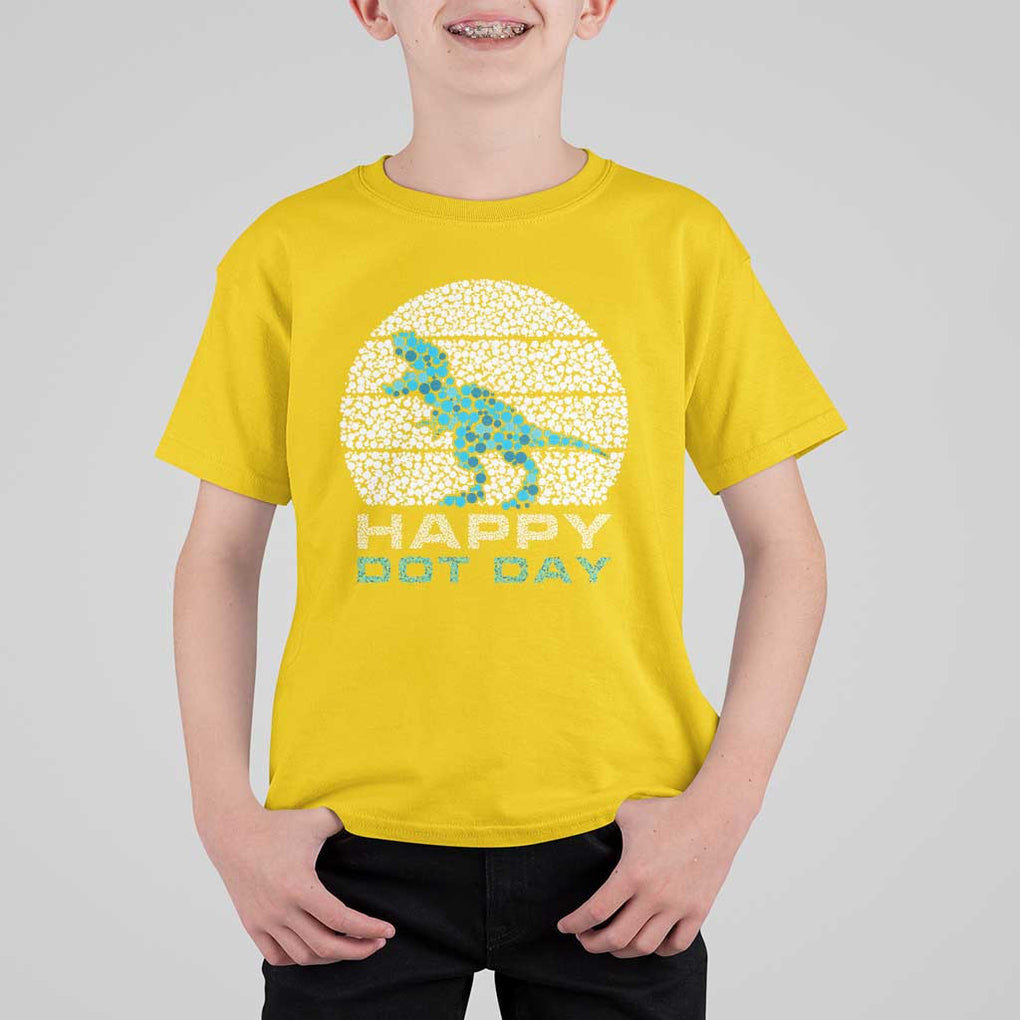 Happy Dot Day Funny Dinosaur T Shirt For Kid TS09 Daisy Print Your Wear