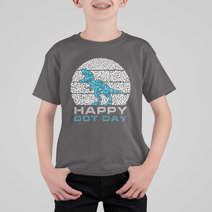 Happy Dot Day Funny Dinosaur T Shirt For Kid TS09 Dark Chocolate Print Your Wear