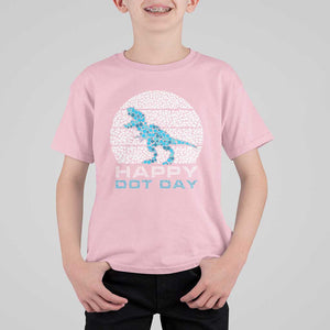 Happy Dot Day Funny Dinosaur T Shirt For Kid TS09 Light Pink Print Your Wear