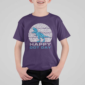 Happy Dot Day Funny Dinosaur T Shirt For Kid TS09 Purple Print Your Wear