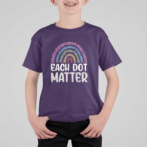 Happy Dot Day T Shirt For Kid Each Dot Matters Polka Dot Rainbow TS09 Purple Print Your Wear